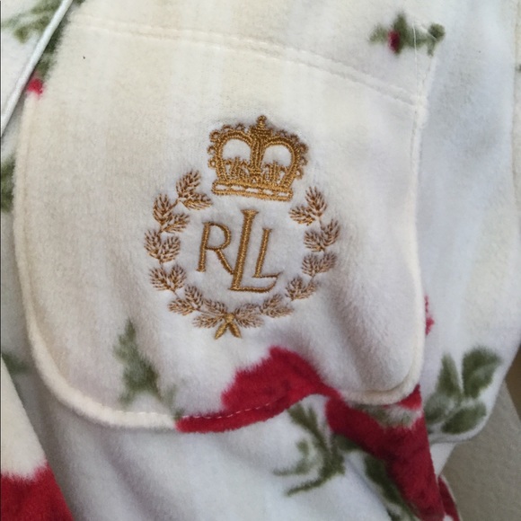 Lauren Ralph Lauren Floral Monogram Crest  Robe - Picture 2 of 10